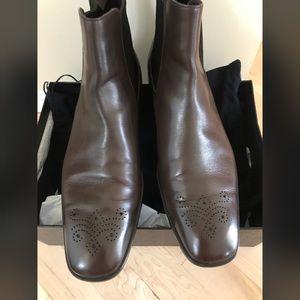 PRADA  man ankle leather boots